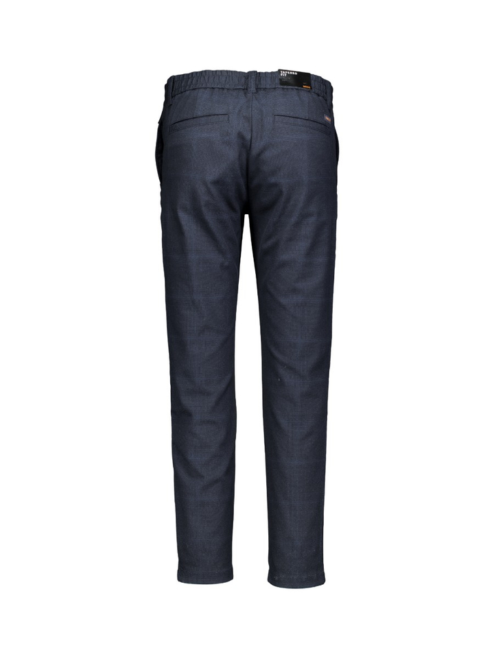 Blauwe broek met geruit motief Hugo Boss