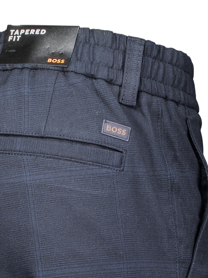 Blauwe broek met geruit motief Hugo Boss