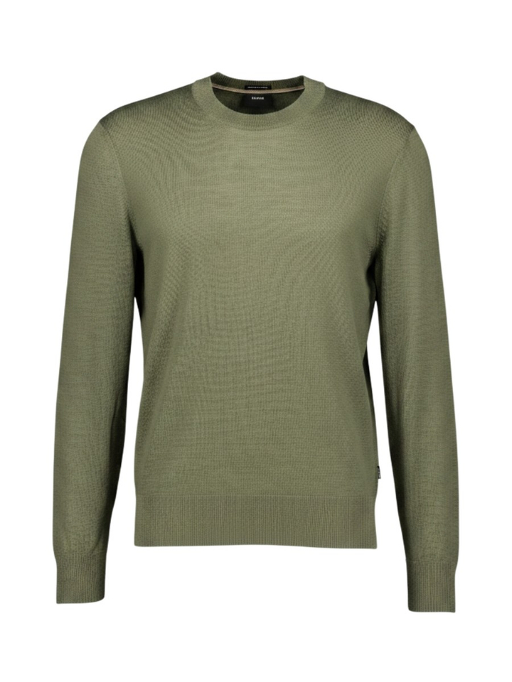 Kaki groene fijne pull Hugo Boss
