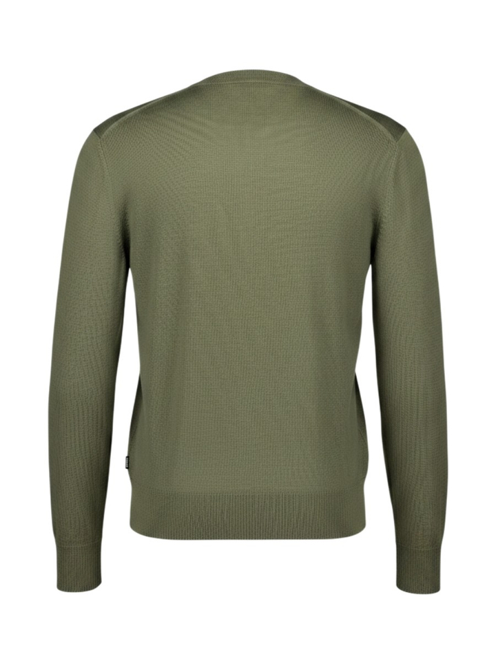 Kaki groene fijne pull Hugo Boss