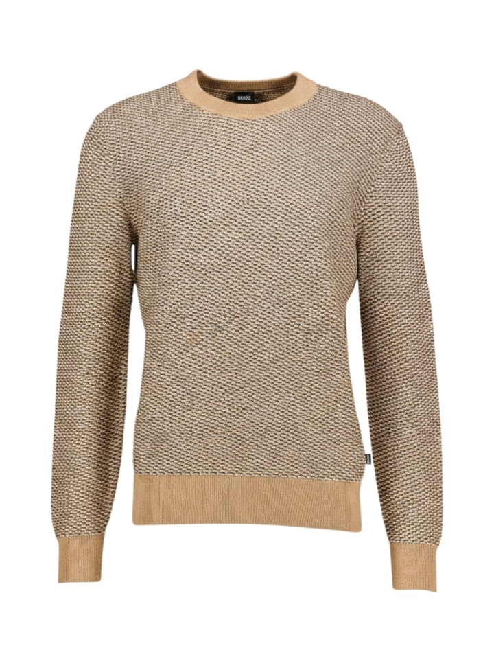 Beige/zwart gebreide trui Hugo Boss