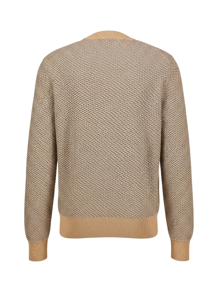 Beige/zwart gebreide trui Hugo Boss