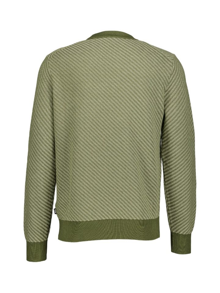 Groene katoenen trui met ronde hals Hugo Boss