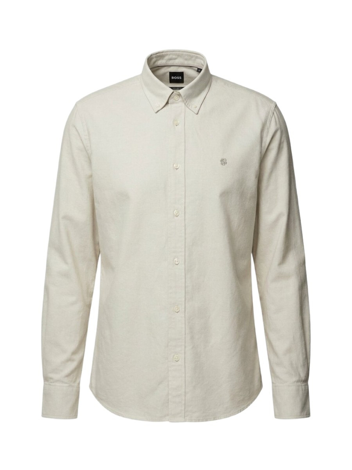 Beige katoenen hemd ( regular fit) met lange mouwen Hugo Boss 