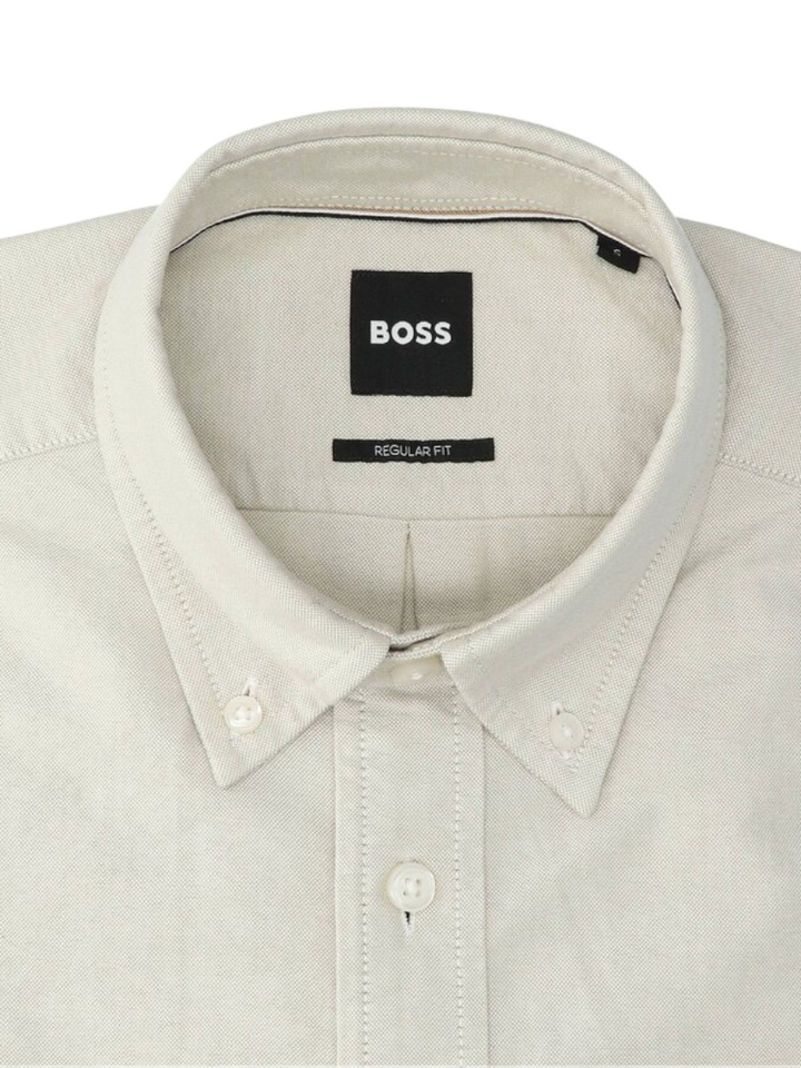 Beige katoenen hemd ( regular fit) met lange mouwen Hugo Boss 