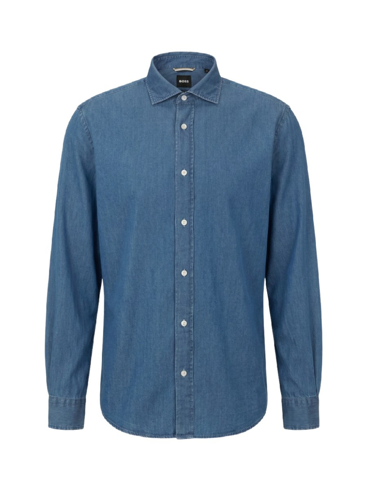 Blauw hemd ( casual fit) met lange mouwen Hugo Boss 