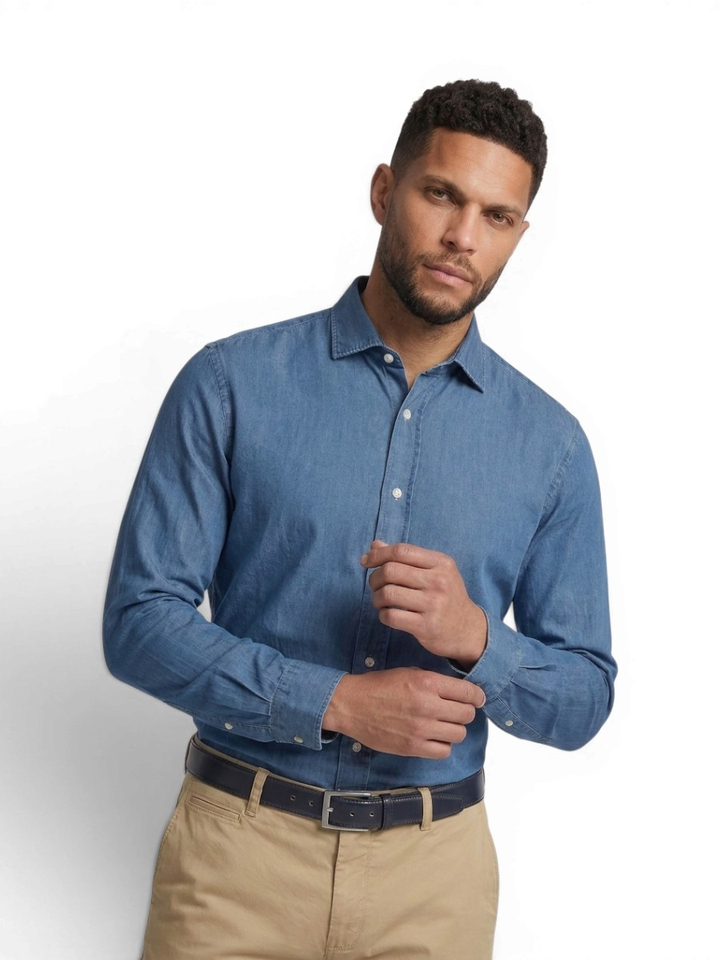 Blauw hemd ( casual fit) met lange mouwen Hugo Boss 