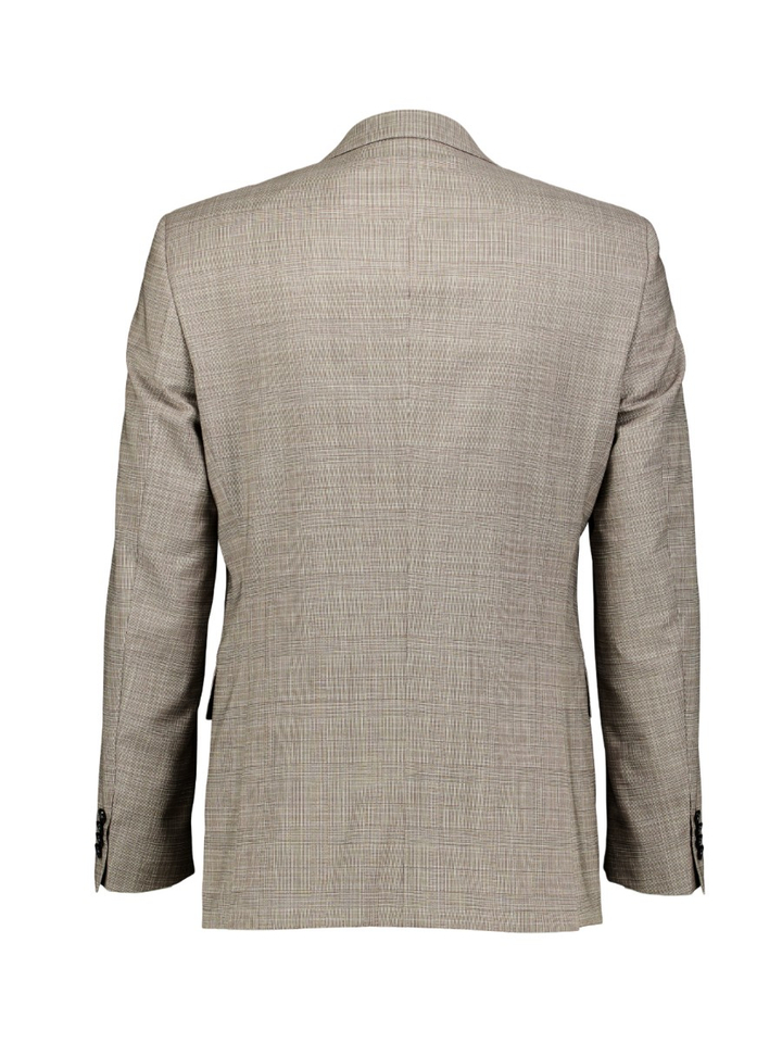 Beige 2-delig kostuum met ruit motief Hugo Boss