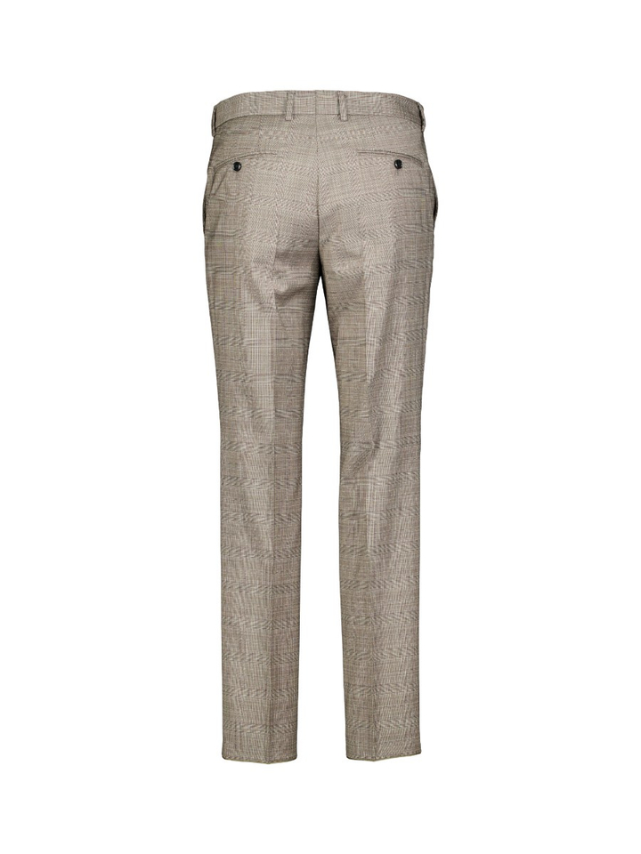 Beige 2-delig kostuum met ruit motief Hugo Boss