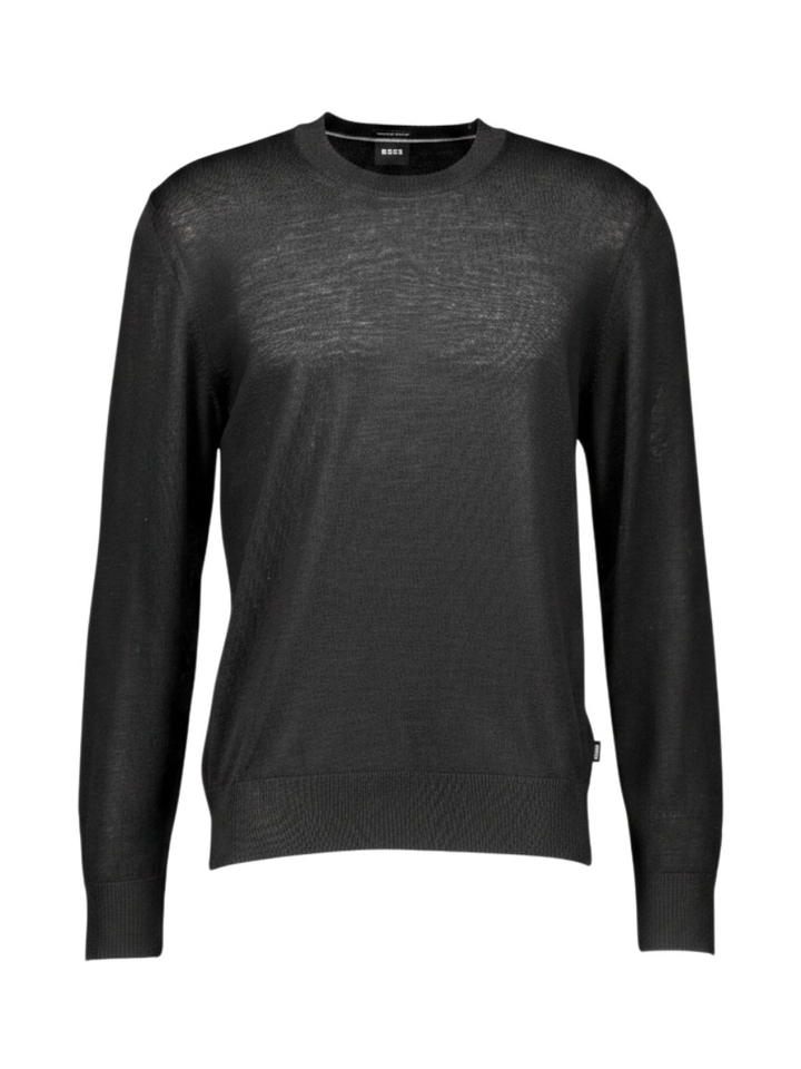 Zwarte trui met ronde hals Hugo Boss 