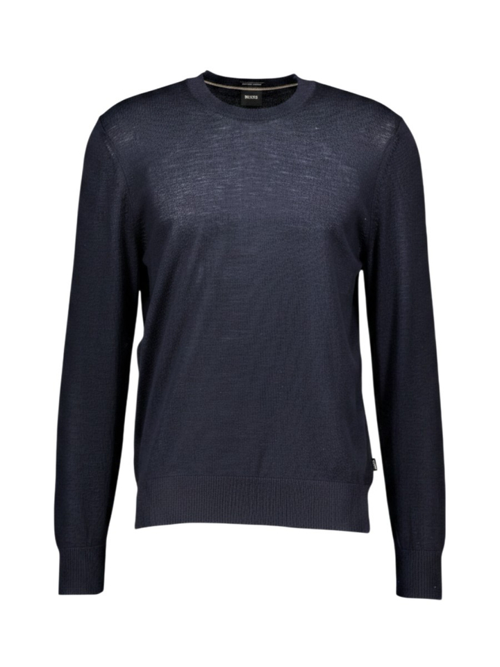Donkerblauwe trui met ronde hals Hugo Boss