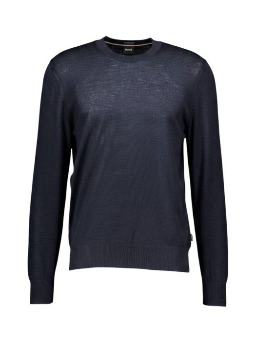 Donkerblauwe trui met ronde hals Hugo Boss