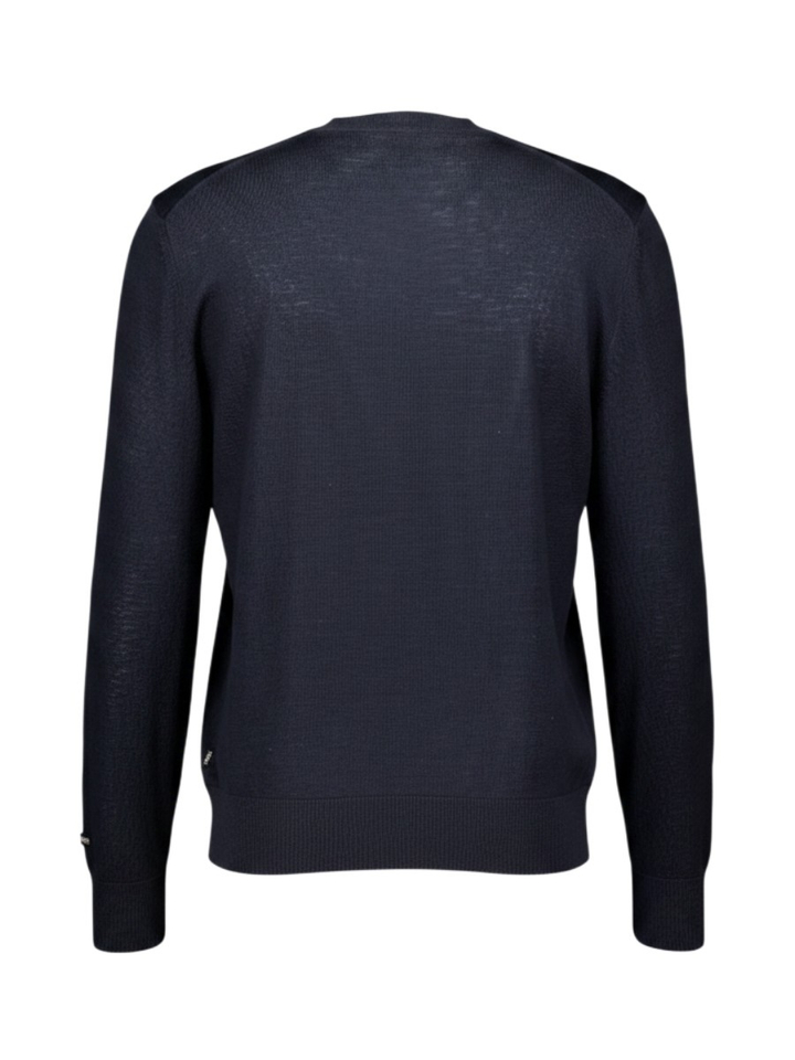 Donkerblauwe trui met ronde hals Hugo Boss
