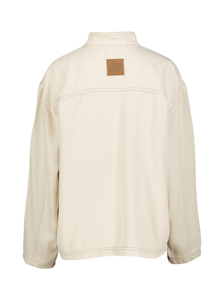 Beige soepelvallende jeans bloes Tuxa Munthe