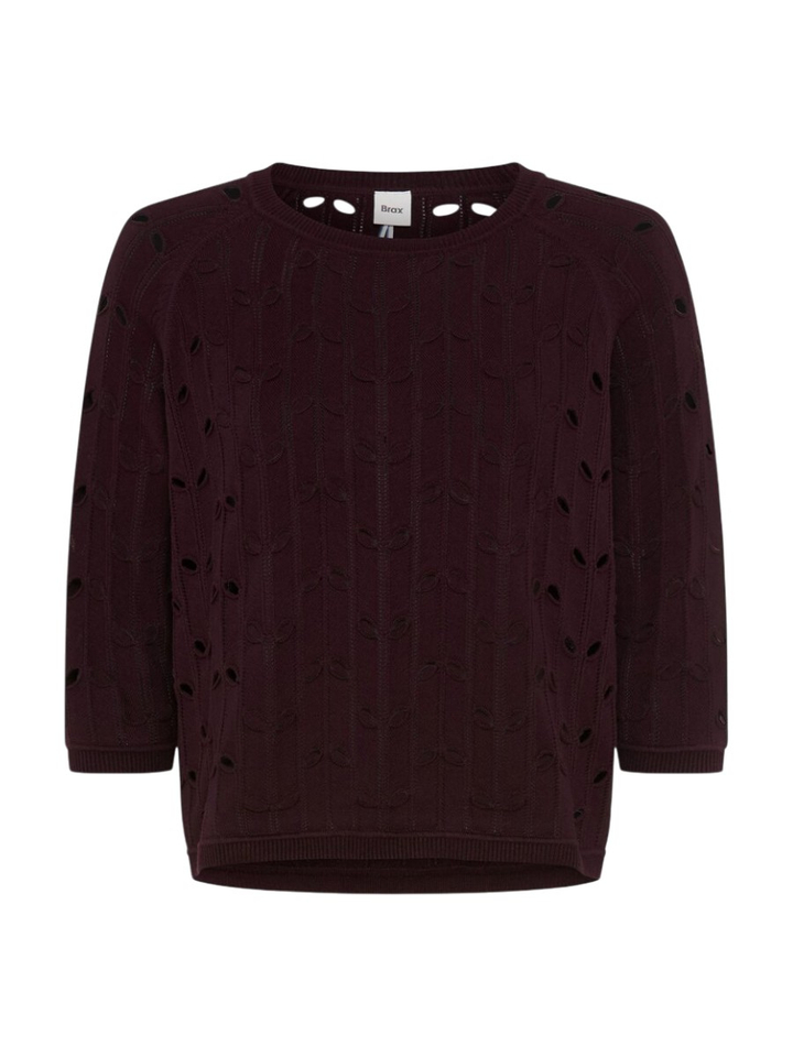 Bordeaux pull met structuur Brax 