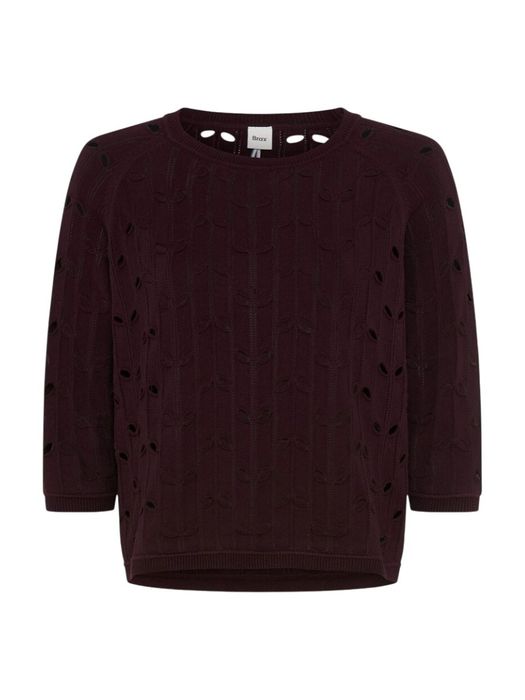 Bordeaux pull met structuur Brax