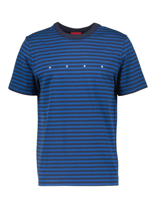 Blauwe gestreepte T-shirt Hugo Boss