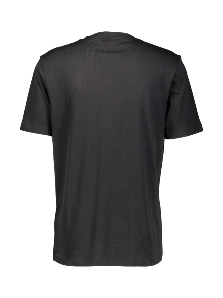 Zwarte t-shirt met rood logodetail Hugo Red
