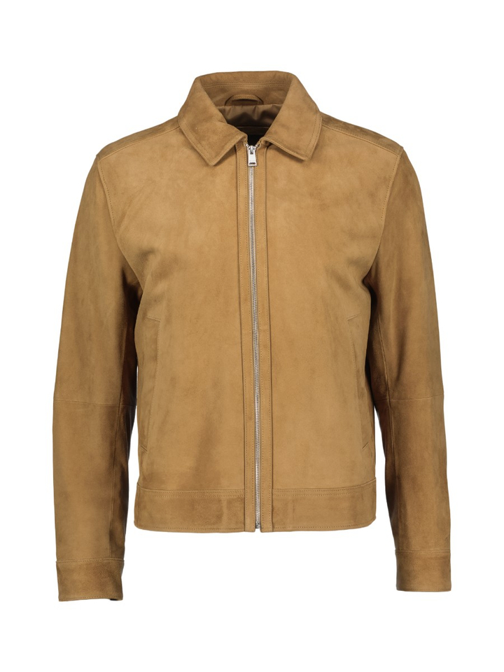 Bruine lederen jas Hugo Boss