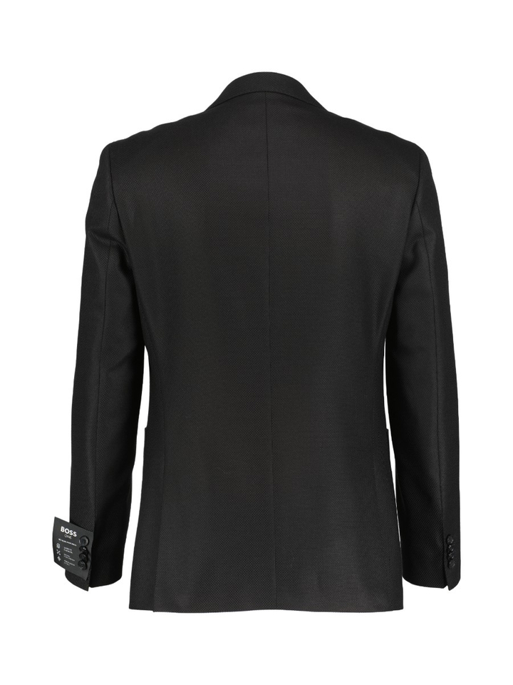 Zwart kostuum blazer met structuur Hugo Boss