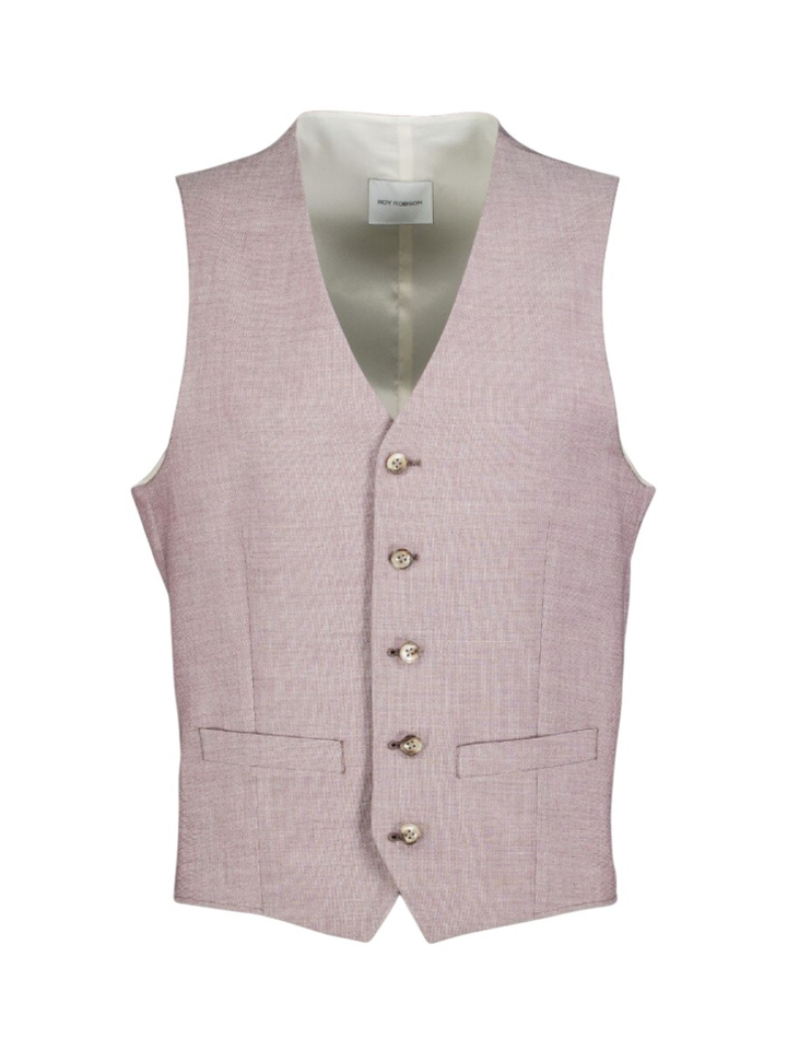 Licht bordeaux kleurige mouwloze cardigan Roy Robson 