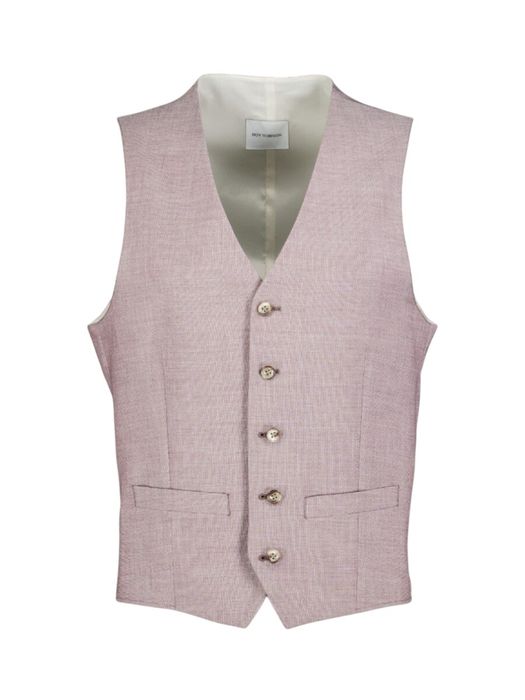 Licht bordeaux kleurige mouwloze cardigan Roy Robson
