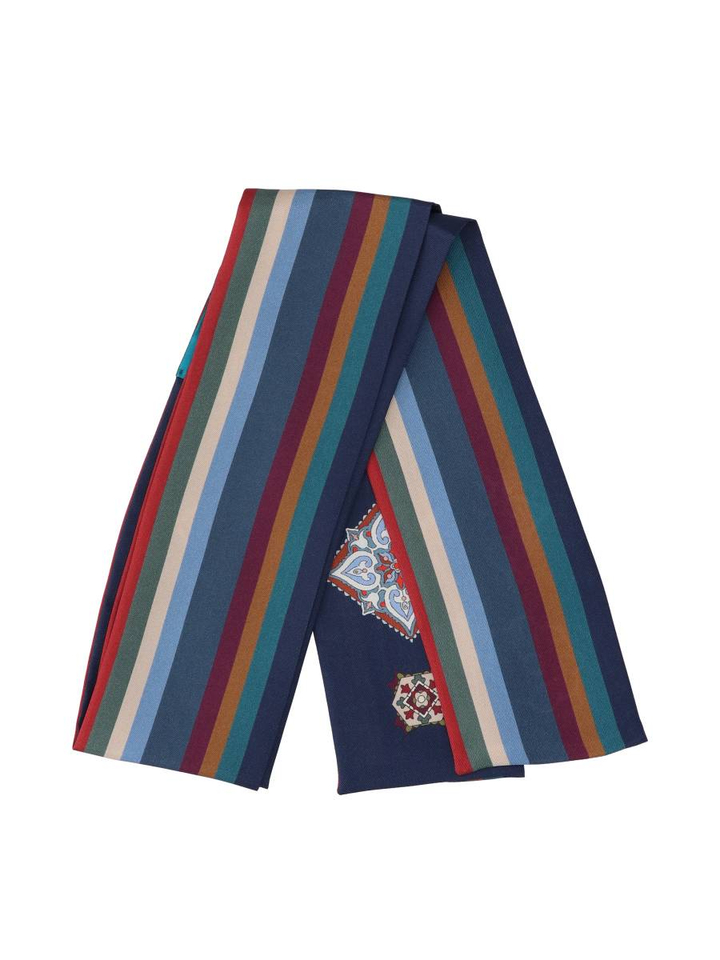 Multicolor gestreepte fijne sjaal Barbieri