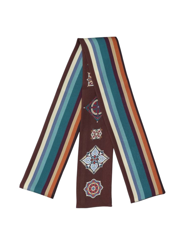 Multicolor gestreepte fijne sjaal Barbieri