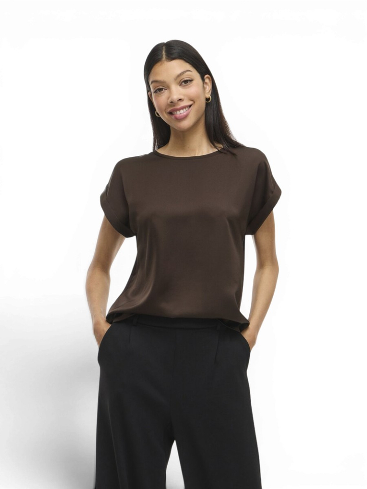 Bruine T-shirt Vielette Vila