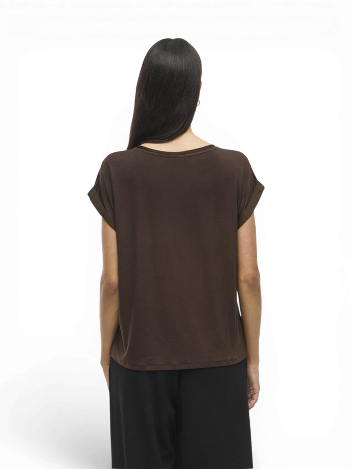 Bruine T-shirt Vielette Vila