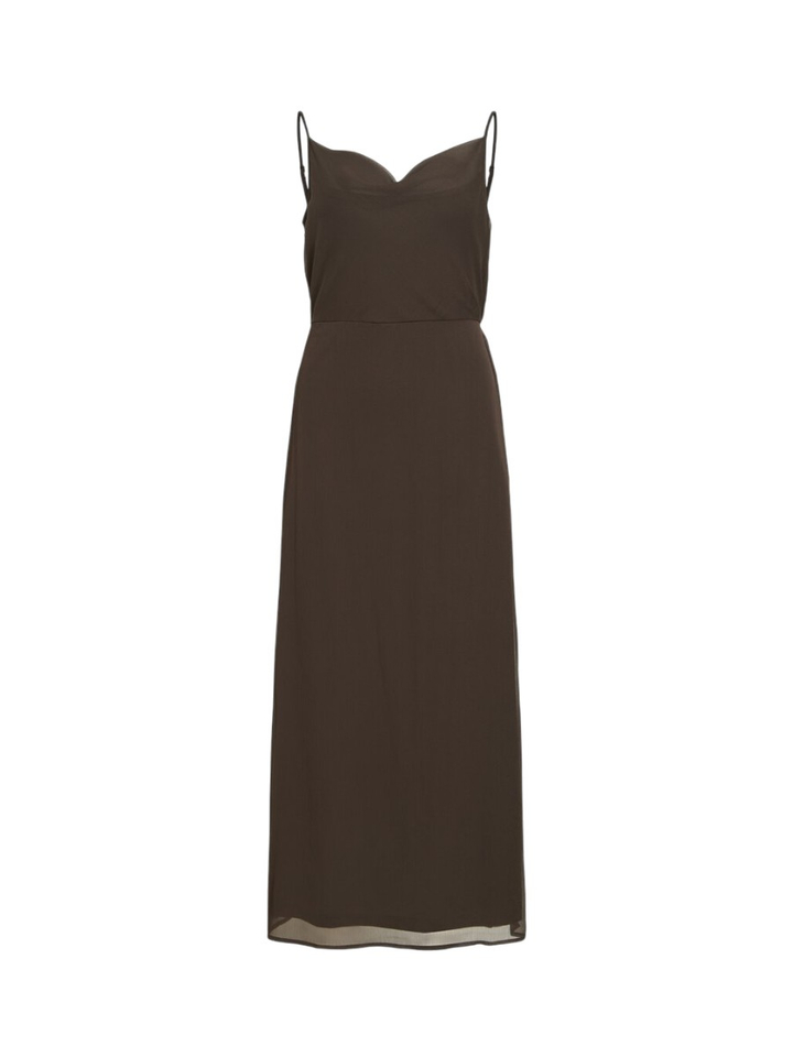 Bruine strapless jurk Vifalia Vila