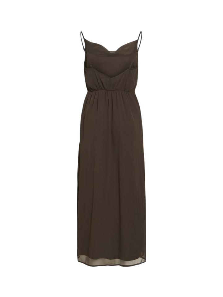 Bruine strapless jurk Vifalia Vila