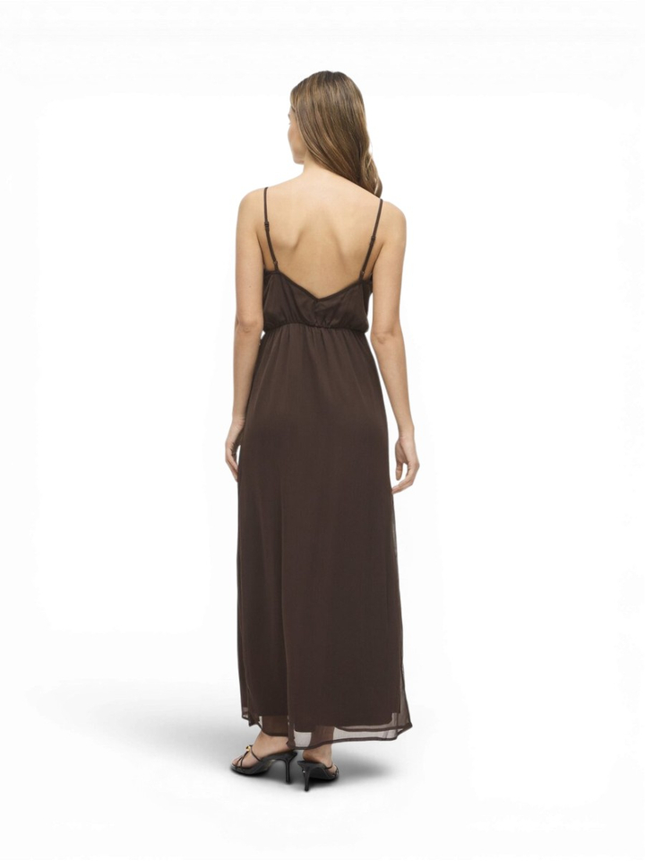 Bruine strapless jurk Vifalia Vila