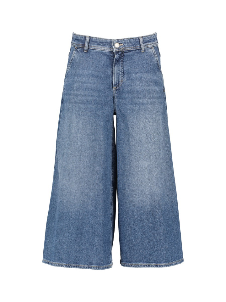 Blauw wijde 7/8 broek Brax