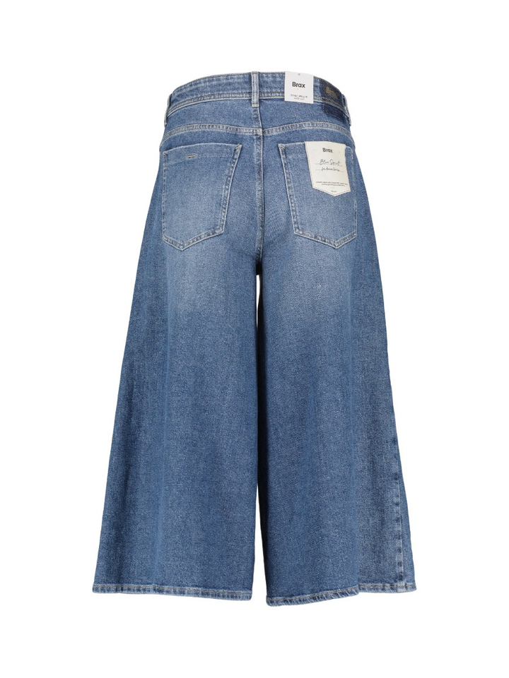 Blauw wijde 7/8 broek Brax