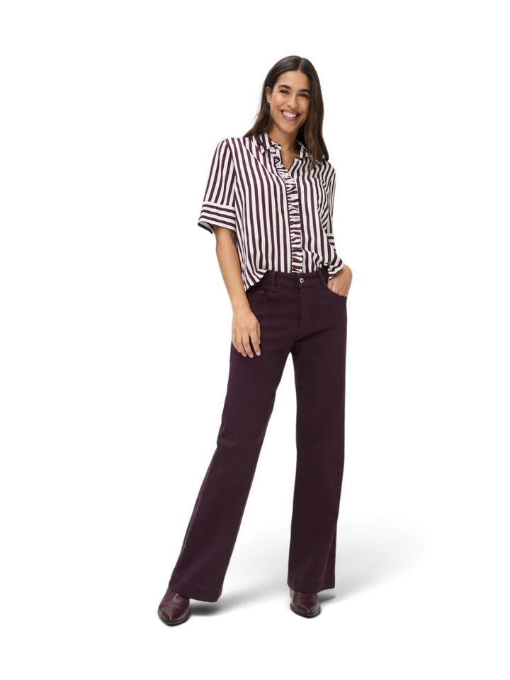 Bordeaux super stretch wide leg broek Brax