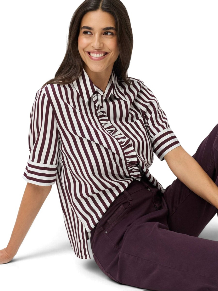 Bordeaux super stretch wide leg broek Brax