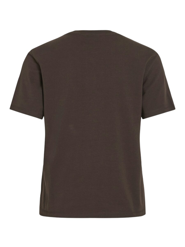 Donkerbruine T-shirt Vinora Vila 