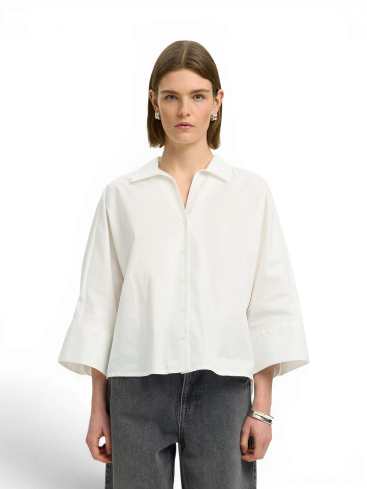 Witte katoenen bloes Selected 