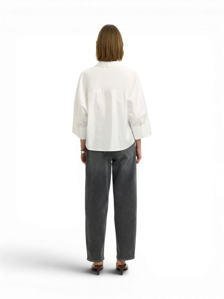 Witte katoenen bloes Selected 