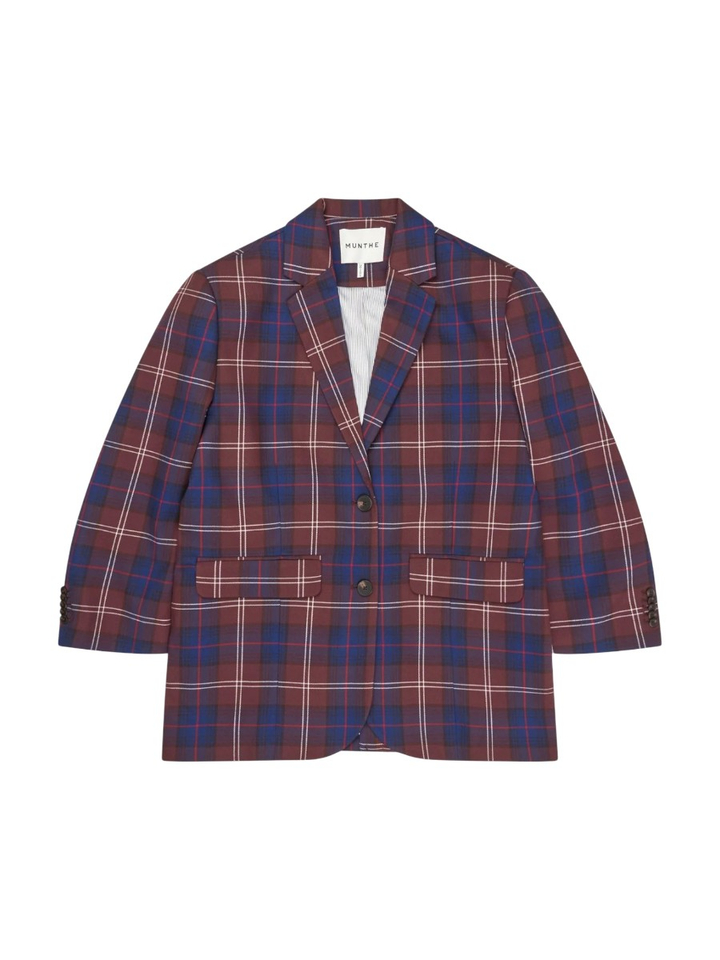 Bordeaux geruite blazer Caketta Munthe