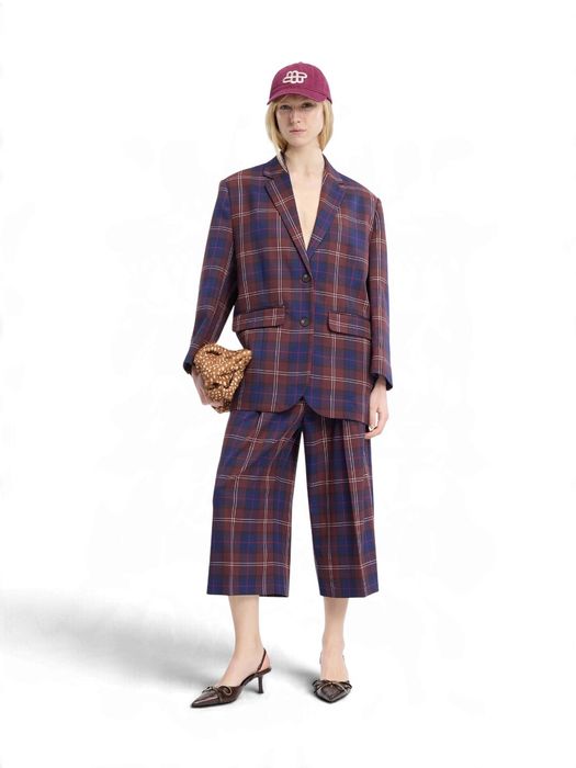 Bordeaux geruite blazer Caketta Munthe