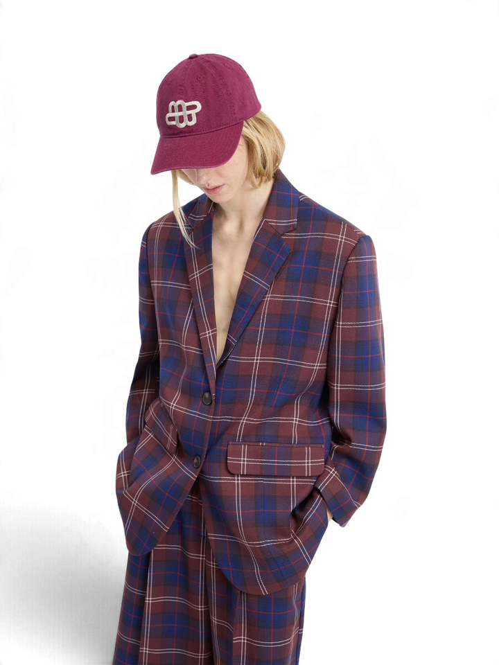 Bordeaux geruite blazer Caketta Munthe