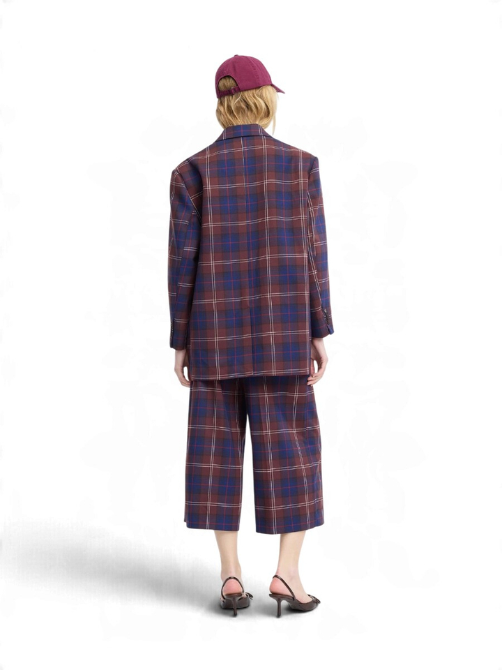 Bordeaux geruite blazer Caketta Munthe