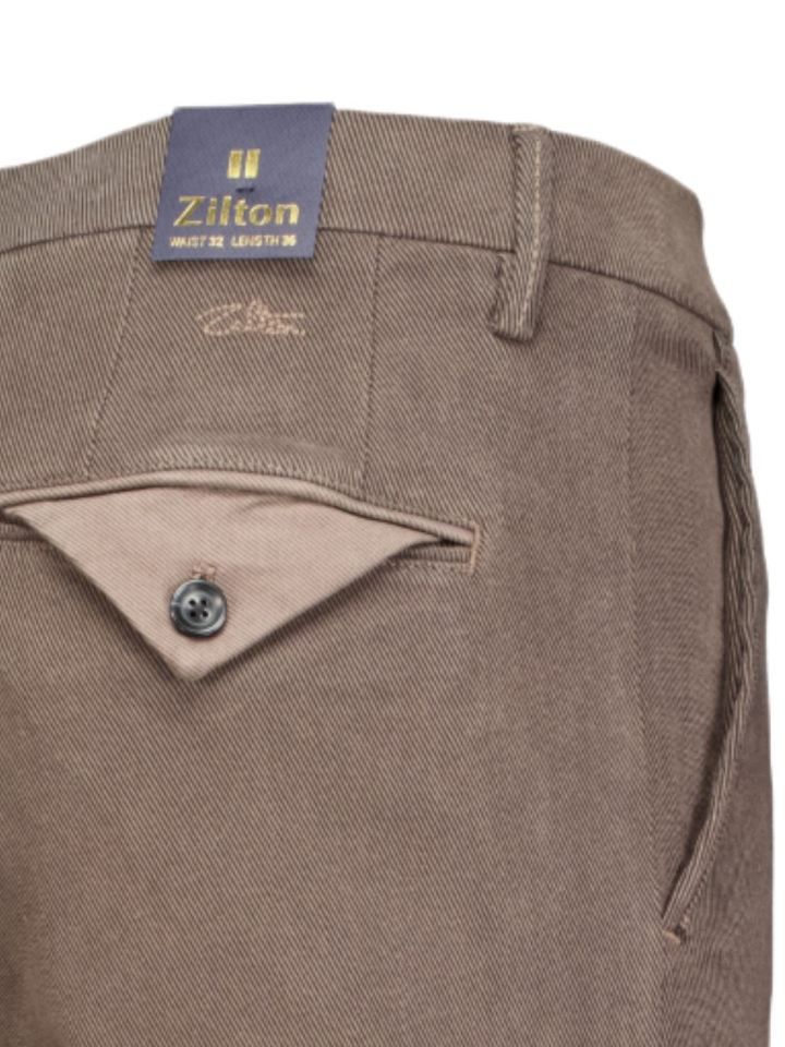 Bruine geklede broek Magnus Zilton 