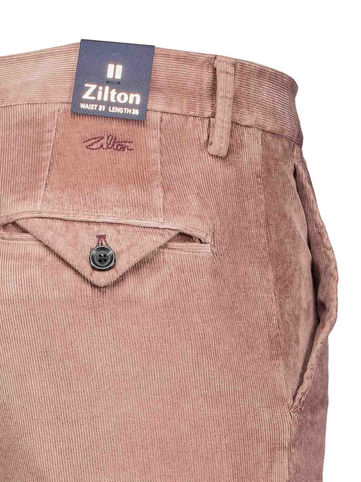 Oudroze ribfluwelen broek Magnus Zilton