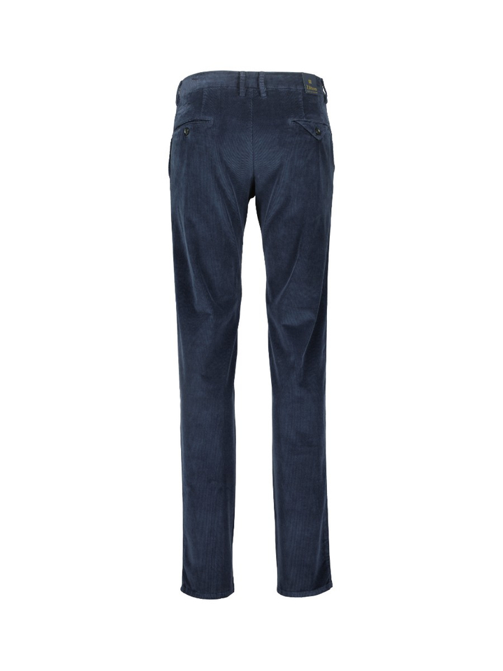 Donkerblauwe ribfluwelen broek Magnus Zilton