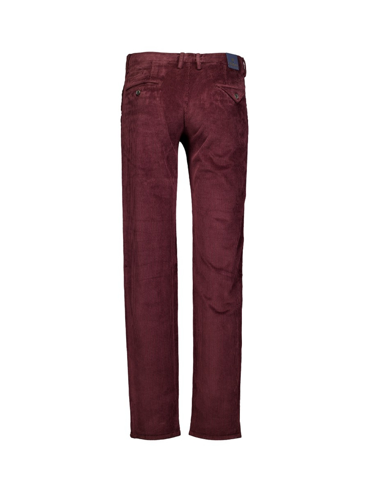 Bordeaux ribfluwelen broek Magnus Zilton