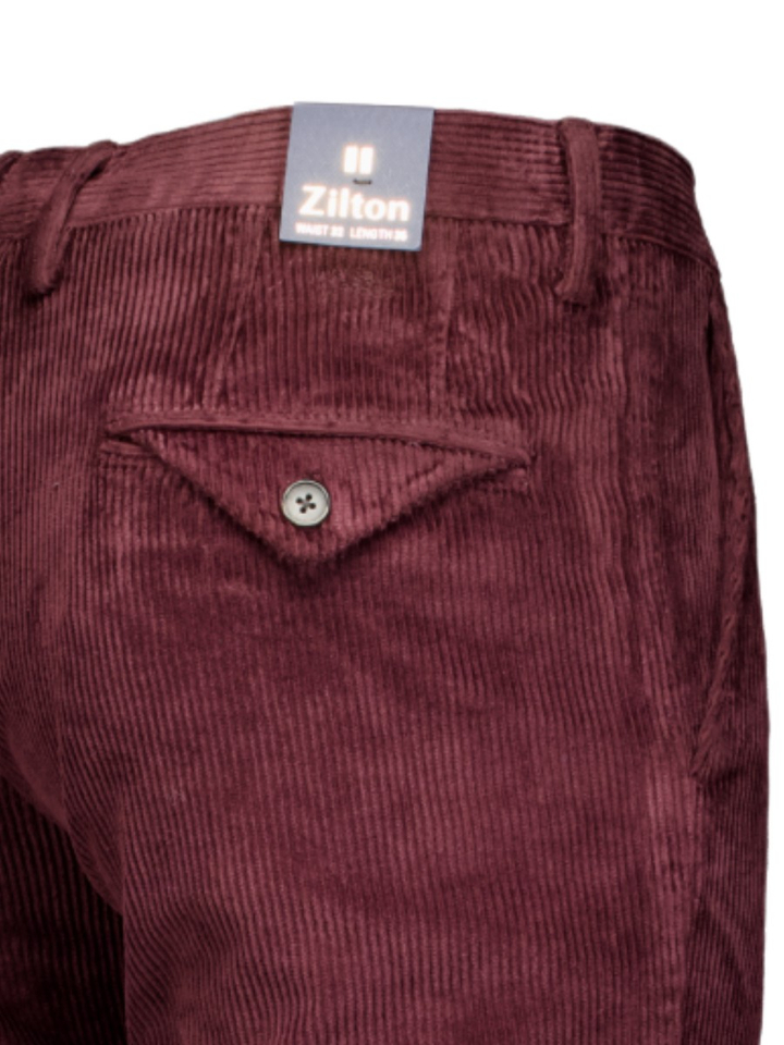 Bordeaux ribfluwelen broek Magnus Zilton