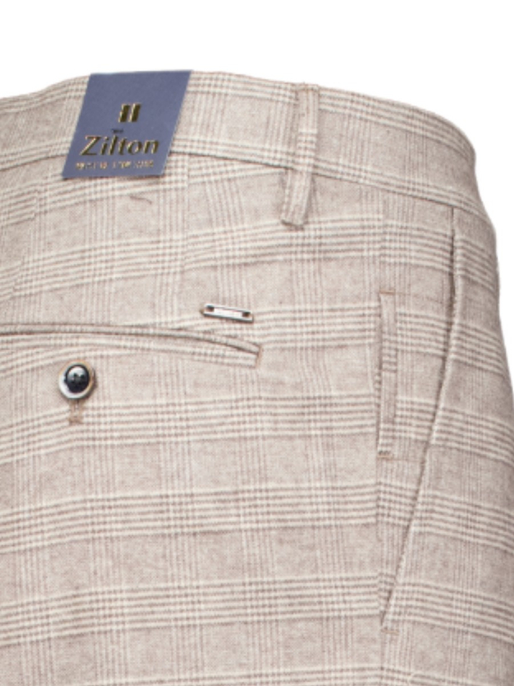 Beige geruiten broek Mauro Zilton 